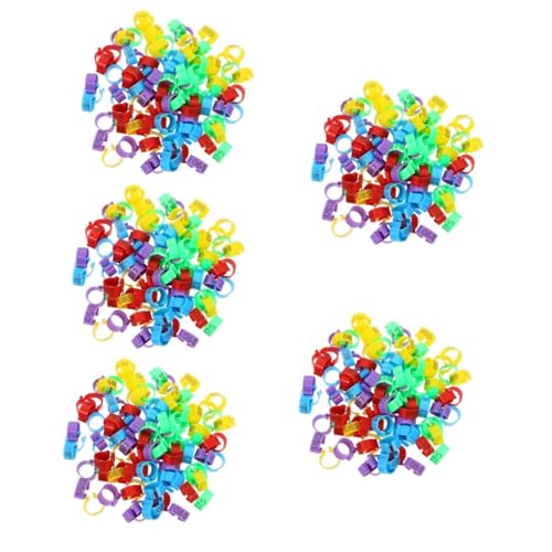 Happyyami 500 Stück Henne Taube Fußkettchen Vogel Knöchelring Geflügel Beinbänder Geflügel Unterscheidungsmarkierung Vogel Bänder Identifizierung Identifizierung Tauben Bänder von Happyyami