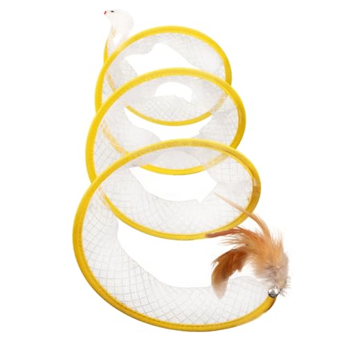 Happyyami 5St Faltbarer Katzentunnel Interaktives Katzenspielzeug für den Innenbereich Kätzchen Interactive cat Toy Kitten Spielzeug Haustier Kratzspielzeug für Katzen Tunnelspielzeug Falten von Happyyami