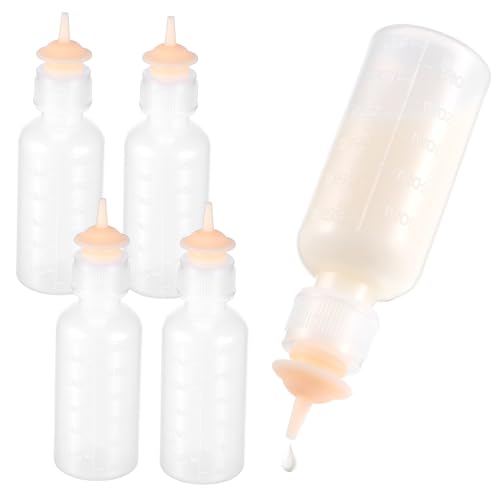 Happyyami 5St Leere PET-Flasche Medikamententropfer für Welpen Pflege von PET-Flaschen Katze fütterung Flasche Kätzchenflasche fütterungsflasche für kätzchen Welpenflaschen Kieselgel Weiß von Happyyami