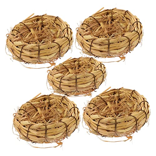 Happyyami Ostern Vogel Nest Gras Handwerk Dekorationen Handgemachte Nest Ornament Für Home Hochzeit Party Yard Decor 5pcs von Happyyami