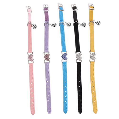 Happyyami 5st Haustierhalsband Welpe Für Wurf Glöckchen Für Hundehalsbänder Welpen-id Türklingel Hund Kabel Antibellgerät Für Hunde Glocke Rindenhalsband Kette Rassen Pfeife Polyester von Happyyami