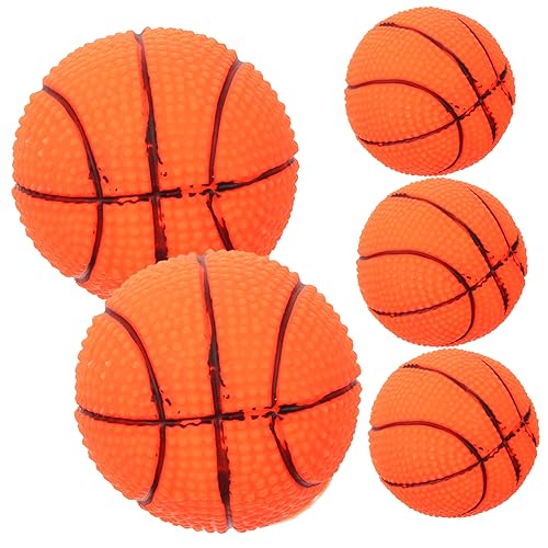 Happyyami 5st Hundespielzeugball Quietschend Hundespielzeug Basketball Zahnpasta Für Hunde Hunde-Puzzle- Großes Hundespielzeug Kleines Hundespielzeug Quietscht Hündchen Orange Vinyl von Happyyami