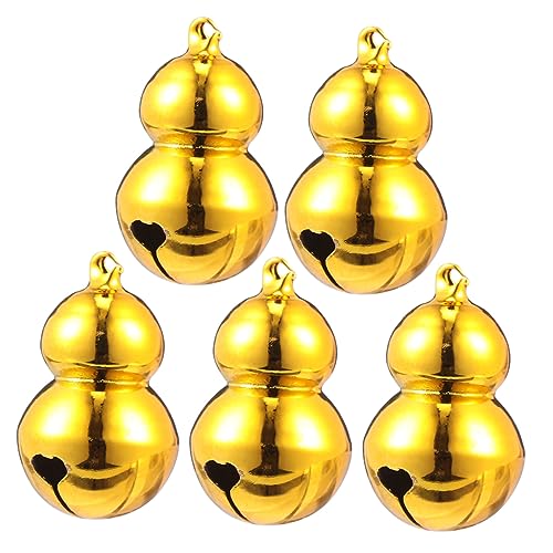 Happyyami 5st Kürbisglocke Schlüsselanhänger Bezaubert Glocken Glockenhalsband Für Katzen Haustierglocken Selber Machen Schmuck Glocken Perlengirlande Baum Hängende Glocken Kupfer Golden von Happyyami