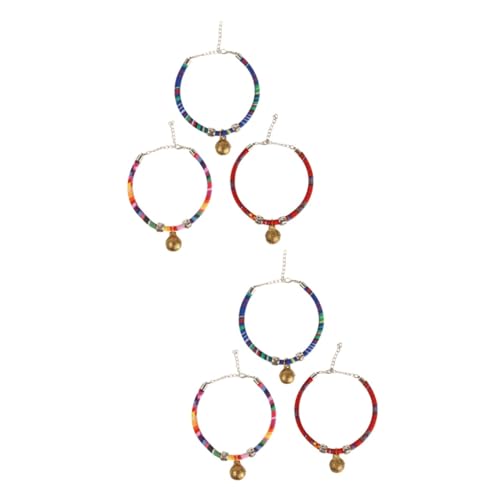 Happyyami 6 STK Glockenhalsband Für Haustiere Strumpffüller Abtrünnige Katze Verstellbares Hundehalsband Sicherheits-welpenhalsband Katzenhalsbänder Katzenbedarf Kupfer Volksbrauch Seil von Happyyami