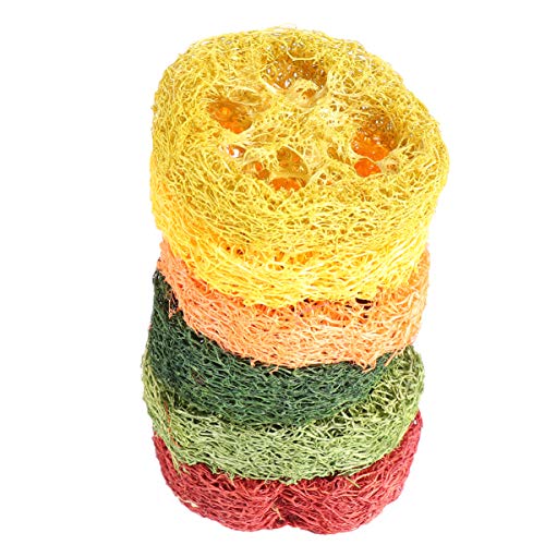 Happyyami 6 STK Luffa-Spielzeug Haustier Spielzeug Backenzahnspielzeug Für Haustiere Chinchilla Luffa Kauspielzeug Für Meerschweinchen Spielzeug in Zufälliger Farbe Meerschweinchen Snacks von Happyyami