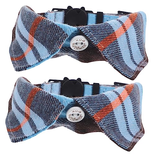 Happyyami 8 STK Verstellbares Katzenhalsband Cartoon-hundehalsband Haustier Hundehalsband Haustier Bowknot Halskette Halsband Mit Hundeanhänger Kleines Hundehalsband Gitter Kettenblatt Tuch von Happyyami