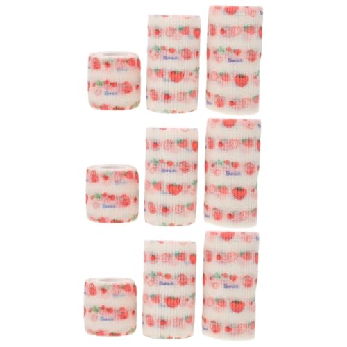 Happyyami 9 Rollen Anti-Schmutz-Verband für Hunde Selbstklebende Bandage Haustier Verband Ellenbogenbandage für Hunde Hund Wickeln farbiges Klebeband Vet Wrap für Pferd Katzenverband Vlies von Happyyami