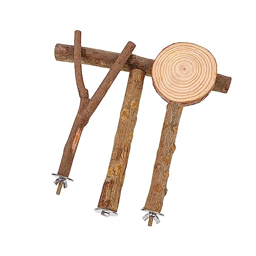 Happyyami 9 Stück Papageienspielzeug Aus Holz Papageien Stehstangen Papageien Sitzstange Spielzeug Für Haustiere Vogelspielzeug Papageienständer Spielzeugkäfig Versorgung Vogel von Happyyami