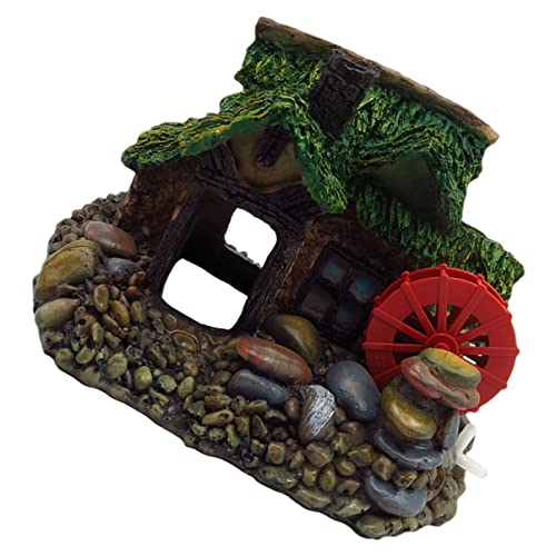 Happyyami Aquarium Dekoration Garnelenzucht Versteck Höhle Wasser- Aquariumdekor Fischteich Zubehör Für Aquarien Aquarium-Ornament Aquarium-wassermühlen-Dekoration Dock Luft Coffee Harz von Happyyami