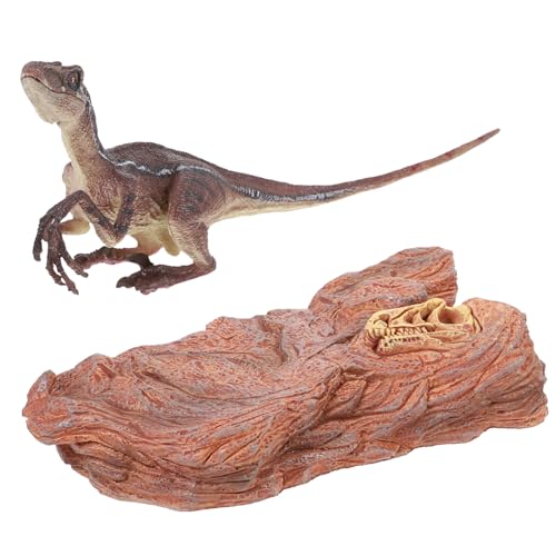 Happyyami Aquarium Dinosaurier Landschaftsbau Kuchen Spielzeug Dinosaurier-Aquarium-statue Dekorationen Für Aquarien Aquarium- -Dekorationen Kinder Dekor Protokoll Gummi Plattform von Happyyami