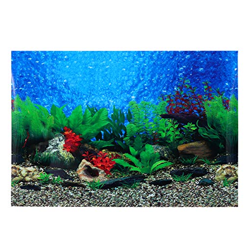 Happyyami Aquarium-Hintergrundaufkleber Glühbirne für Aquarien künstlich Schläuche Aquarium Pumpe Teich shöne bescherung Easy putz Wandaufkleber Aufkleber für Fischbecken Filmpapier von Happyyami