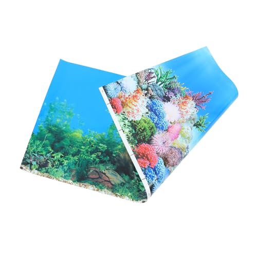 Happyyami Aquarium Hintergrundpapier Aquarium-hintergrundaufkleber Bausatz Panzer Zange Groß Aquarium- Kieselsteine ​​für Aquarien Gefälschte Aquarienfische Schildkröte Kühler von Happyyami