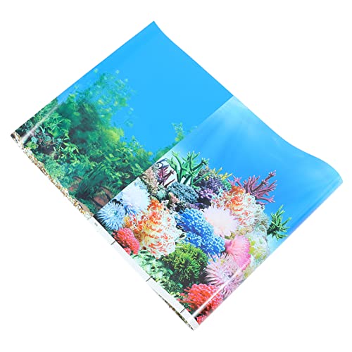 Happyyami Aquarium Hintergrundpapier Stand Luftpumpe für Aquarien Schläuche künstlich 3D-Bilder Aquarium Wallpaper Fish Tank Background die Tapete Poster Aquarium-DIY- Fischtankdekor von Happyyami