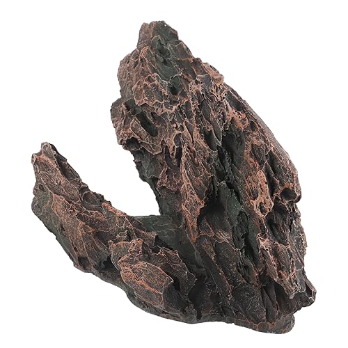 Happyyami Aquarium Rock Dekoration Aquarium Bergstein Reptilienkletterrampe aus Schiefer Verstecke Kanister Stand Aquarium Zubehör Aquarienfelsen Aquarium Bergdekorationen Aquarienberg Harz von Happyyami