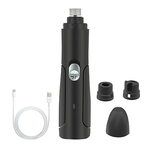 Happyyami Automatischer Krallenschleifer für Haustiere pet Nail Grinder elektrischer nagelschneider Nagelfeiler wiederaufladbarer Nagel Maniküre-Kit Werkzeug Nagelknipser für Haustiere Black von Happyyami