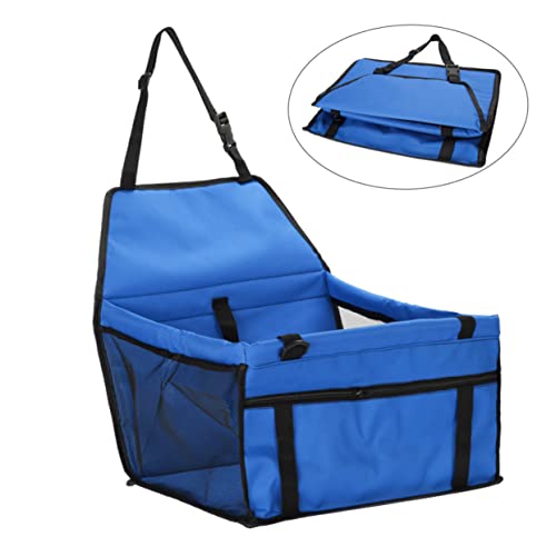 Happyyami Autotransporter Reisetasche Für Kleine Hunde Reisetasche Für Hunde Portabicicletas para Auto Reise-Booster Sitzerhöhung Auto-hundetragetasche Reisetasche Für Haustiere Blue von Happyyami