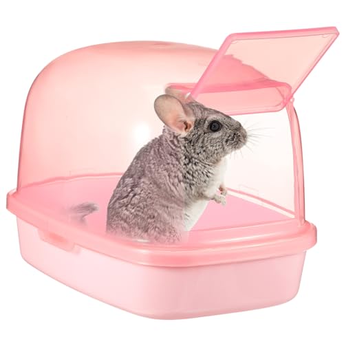 Happyyami Badezimmer zum Trocknen von Hamstern Badezimmer für Hamster Rennmaus Badezimmer Igel liefert Hamster klo Hamster sandbad Badewannen aus Rattensand Rennmaus Toilette Plastik Rosa von Happyyami