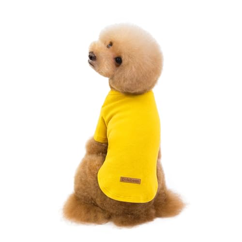 Happyyami Baumwollkleidung Für Haustiere Züchten Hundebetten Chihuahua-Pullover Hundeperücke Kleidung Für Spielzeughunde Hunde-Pyjama Zubehör Für Meerschweinchen Hündchen Hunde-Hoodie Yellow von Happyyami