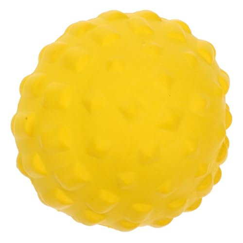 Happyyami Beißspielzeug für Hunde Interaktives Spielzeug für Hunde Kauspielzeug für Hunde Gummispielzeug für Hunde Hund Backenzahn Kugel Hundeball klein Schleifball für Hunde Eva Yellow von Happyyami