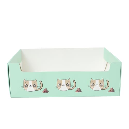 Happyyami Box Katzentoilette Mülleimer Katzentoilette Katzentoiletten Trainingsset Papier Hellgrün von Happyyami