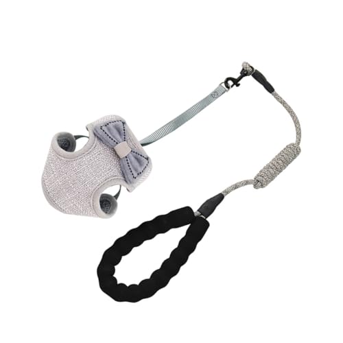 Happyyami Brustgurt für Katzen Brustgurt für Haustiere gehende Katze Katzenleinen zum Spazierengehen Geschirr für Katzen cat Leash cat Harnesses Katzengeschirr Haustier Geschirr Grey von Happyyami