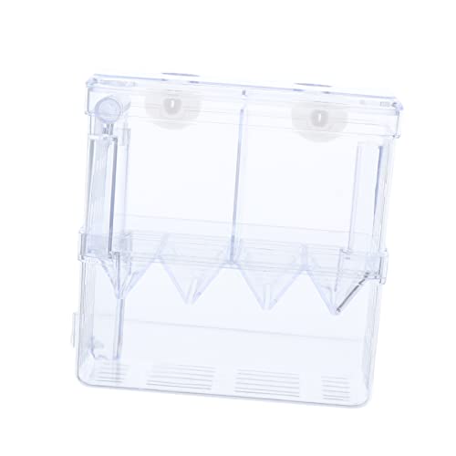 Happyyami Brutkasten für Aquarien Inkubator Bausatz Tank Dekorationen für Aquarien randlos Schwamm Aquarium Brutkasten Isolationsbox für Fische Trennwand für Aquarien Zuchtbecken Plastik von Happyyami