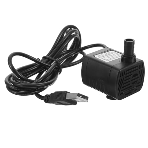 Happyyami Entleeren Wasserfall Fisch Aquarium Schlauch brunnenpumpe umwälzpumpe Submersible Pump USB Wasserpumpe tauchpumpen Pumpe für Teich Teichpumpen tauchfähig im Freien Plastik Black von Happyyami