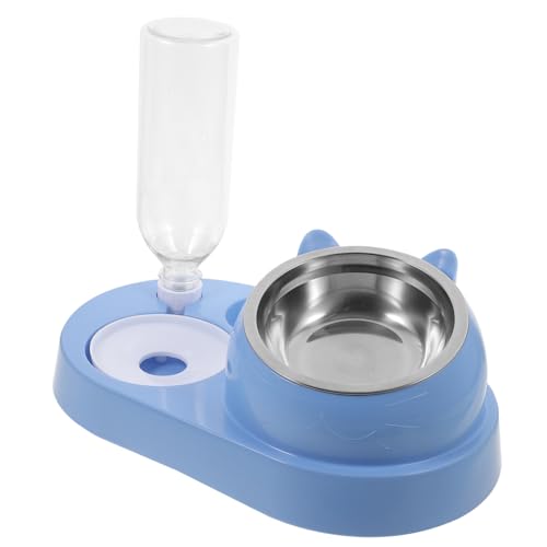 Happyyami Essgeschirr Für Haustiere Kleiner Futterautomat Hundenapf Katzennäpfe Hundefutter Wasserspender Für Katze Futterautomaten Für Katzen Futterautomat Für Haustiere Sky-Blue Plastik von Happyyami