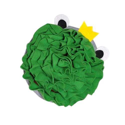 Happyyami Frosch-Schnüffelpad Versteckspielzeug für Hunde Welpen Schnüffelmatte Interactive Dog Toys schnüffelmatte für Hunde Auslaufspielzeug für Haustierfutter Haustier Hund Schnüffelmatte von Happyyami