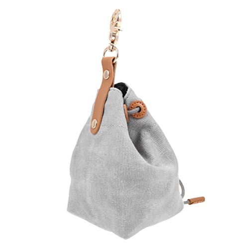 Happyyami Futterautomat Für Haustiere Tasche Für Tierfutter Hundetrainingsbeutel Für Leckereien Menschlich Schultertasche Behandeln Tragetasche Für Tiernahrung Miserabel Fanny Grey Segeltuch von Happyyami