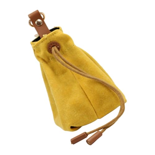 Happyyami Futterautomat für Haustiere kleine Trainingstasche Leckerlis für Hunde Kauer Bausatz hundefutterbeutel Dog Treat Bag Hundesnackbeutel aus Segeltuch Snackbeutel für Haustiere Yellow von Happyyami