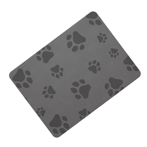 Happyyami Futtermatte Für Haustiere Hundefuttermatten Für Den Boden Kühlende Haustiermatte Hundeunterlage Heizmatte Für Haustiere Gewellte Futtermatte Für Hunde Matte Für Hunde Groß Pu Grey von Happyyami