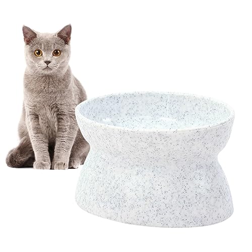 Happyyami Futternapf Hühnerfutter Futternäpfe für Haustiere leicht zu reinigen Kleiner Vogelkäfig Katzenspielzeug-Snackspender pet Supplies haustierbedarf Haustiernapf Fase Katzennapf Weiß von Happyyami