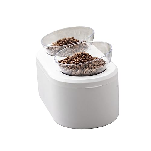 Happyyami Futternapf für Katzen Katzennapf Haustiernapf weißer Feeder Futternapf für Haustiere Bowl-Feeder Futterspender Futtermittel für Haustiere katzenfutter schüssel von Happyyami