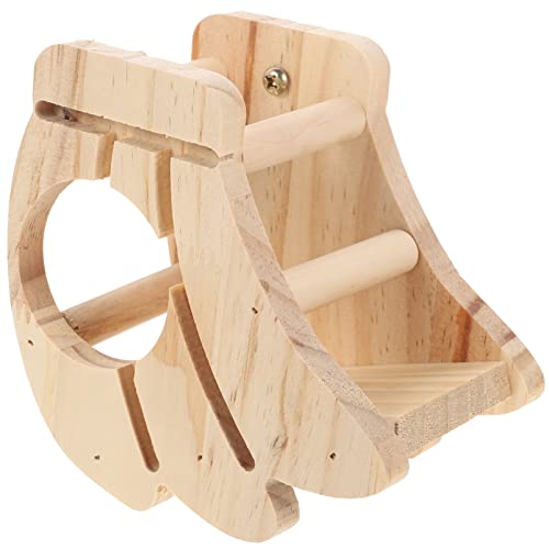 Happyyami Grasständer aus Holz für Kaninchen Hasenkäfigständer Futterkaninchen Chinchilla Heuraufe für Nagetiere Heuraufe für Kaninchenkäfige Spielzeug Holzhalter praktisches Gestell hölzern von Happyyami