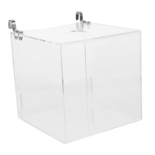 Happyyami Transparente Vogelbadewanne Für Papageien Hängende Badewanne Für Vögel Badezimmerzubehör Für Käfige Ideal Für Wellensittiche Großes Badewannen Cube Für Haustiere von Happyyami