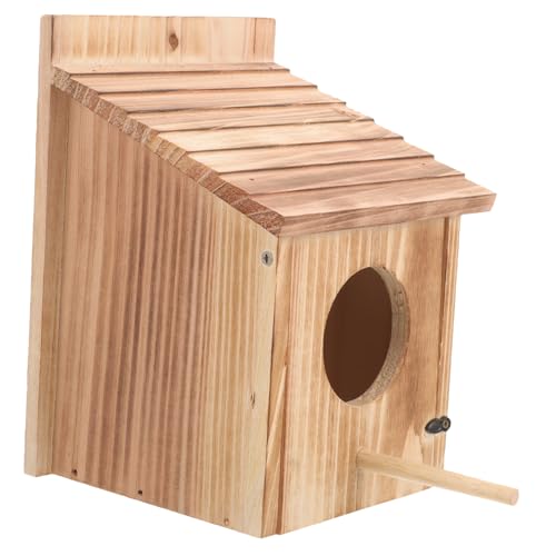 Happyyami Vogelhaus Für Draußen Wetterfestes Nistkästchen Für Kleine Vögel Hängende Vogelnest Box Kreative Futterstelle Aus Windgeschützt Ideal Für Balkon Und von Happyyami