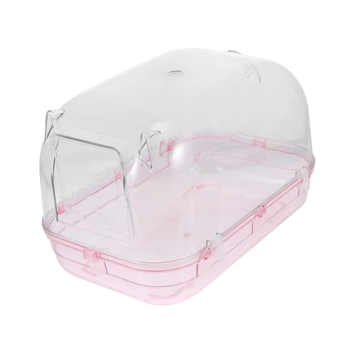 Happyyami Hamster Badezimmer Kleine Haustier Toilette Hamster Toilette Hamster Badewanne Hamster Sand Badebehälter Transparentes Meerschweinchen Badebecken Meerschweinchen Toilette von Happyyami