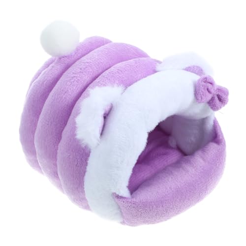 Happyyami Hamster Baumwollnest Betten für Meerschweinchen Hasenbett Mattentiere Hasenstreu Hamsterfutter Schlafsack zartes Chinchilla- Hamsterversteck für den Haushalt Baumwolle Violet von Happyyami