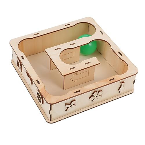 Happyyami Hamster Labyrinth Spielplatz Hundespielzeug Hamsterkäfig Hamsterschaukel Tiere Hamster hamsterspielzeug Hamster verstecktes Haustier-Trainingsspielzeug hölzern von Happyyami