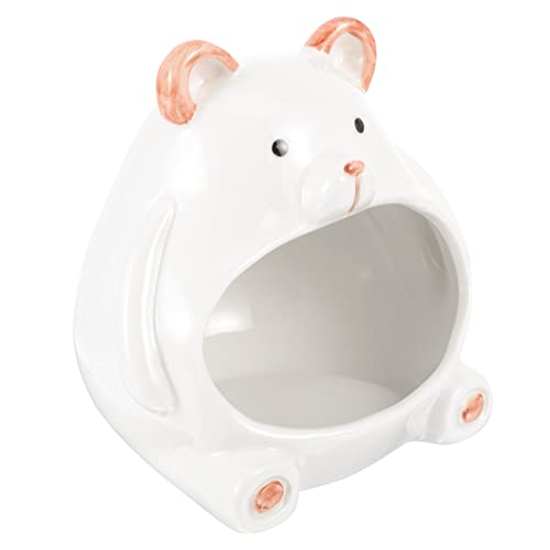 Happyyami Hamster Nest aus Keramik Dekor Hamsterkäfig groß Hamsterkäfige Karikatur kleine Tierverstecke Cool Hamster versteck Hamster-Keramik-Nest kühlendes Hamsterhaus Sommerhamsterversteck von Happyyami