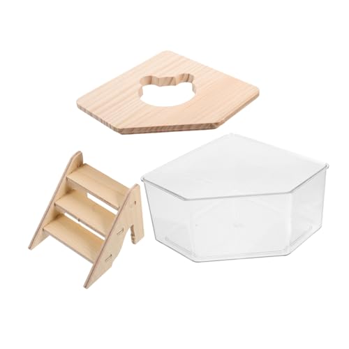 Happyyami Hamster Sandbadebox Mit Rampe 1 Set Für Hamster Und Rennmäuse Inklusive Abdeckung Und Feinem Badesand Ideal Für Hygienische Sandbäder Und Unterirdische Tunnelgestaltung von Happyyami