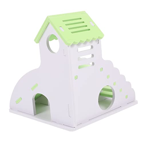 Happyyami Hamster-Spielzeug Hamsterspielplatz Leiter Für Hamster Hamsterhaus Haustierfarbenes Nest Tiere Spielzeug Kleines Versteck Für Hamster Hamsterleiter Spielzeug Light Green PVC von Happyyami