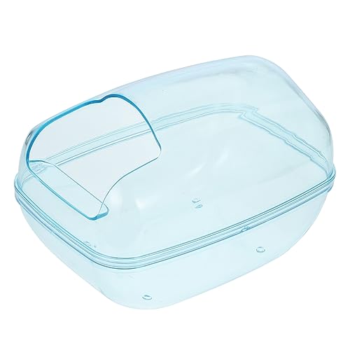 Happyyami Hamster Toilette Hamstersandbad Hamsterstaub Badehaus Hamsterbad Sandzimmer klare Wanne Hamster klo Hamster sandbad Hamster-Plastik-Badezimmer Hamster-Sand-Duschbecken Transparent von Happyyami