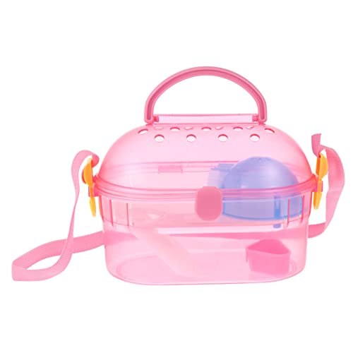 Happyyami Hamster Transportbox Mit Futterbadewanne Kreative Outdoor Tragetasche Für Chinchillas Und Kleintiere Ideal Für Ausflüge Und Freilaufgehege Robust Und Leicht Zu Reinigen von Happyyami