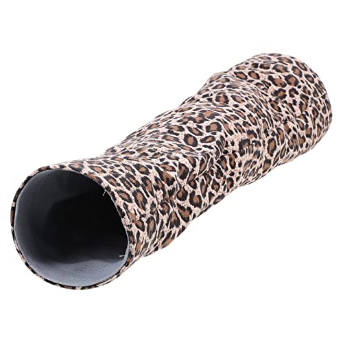 Happyyami Hamster Tunnel Spielzeug Käfig dreieckige Hängematte Haustier Eckbett für Kleintiere Igel Tunnel hamsterzubehör Hamster zubehör Hamsterrohr Faltbarer Hasentunnel Segeltuch Leopard von Happyyami