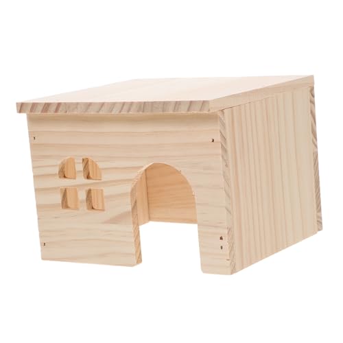 Happyyami Hamster-holzhaus, Große Kaninchenschlösser, Holzhasen-versteck, Spielhaus Mit Treppen, Ratten-kaubackenzahn-aktivitätsspielzeug Für Kleine Tiere, Hamster von Happyyami