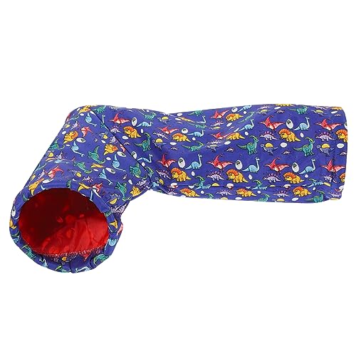 Happyyami Hamster-tunnelnest Hamsterversteck Katzentunnel Im Freien Haustierkäfig-tunnelspielzeug Heimtierbedarf Hasenversteck Hamsterbettwäsche Crinkle-Tunnel Für Katzen Stoff Blue von Happyyami