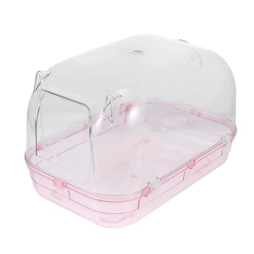 Happyyami Hamsterbad Hamster Toilette Hamster klo Hamsterspielplatz Sandbadbehälter für Hamster Kuscheltier Hamster transparentes Meerschweinchen-Badebecken meerschweinchen Toilette Plastik von Happyyami