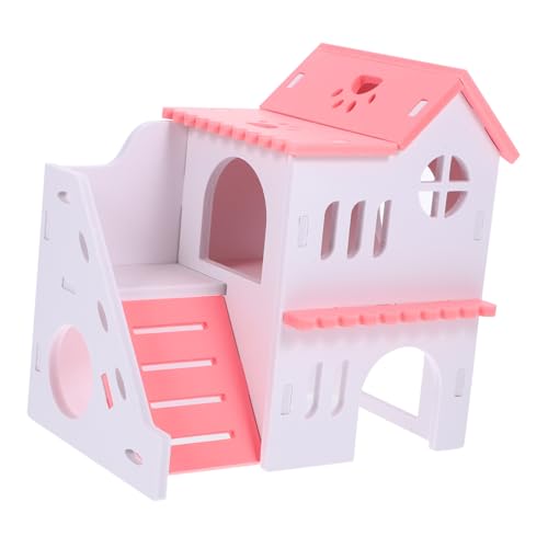 Happyyami Hamsterhaus Igelhaus Meerschweinchen Versteck Hamsterhütte Meerschweinchenhaus Rattenversteck Hamster-übungsspielzeug Hamsterversteck Hamsterspielplatz Rattenvorräte PVC von Happyyami